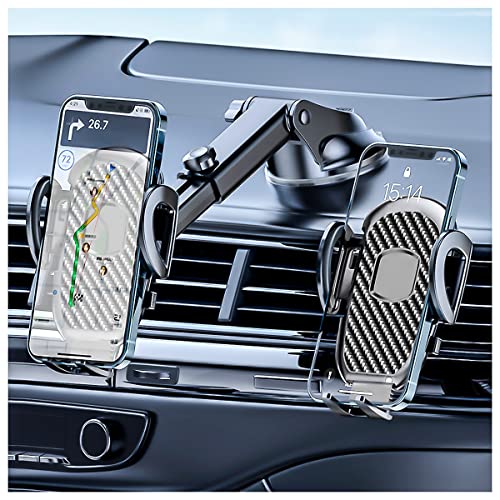 Cell Phone Holder for Car,Dashboard/Windshield/Air Vent Cell Phone Holder,Universal Sturdy Suction Cup Car Phone Mount,Compatible with All Smart Phones and Cars