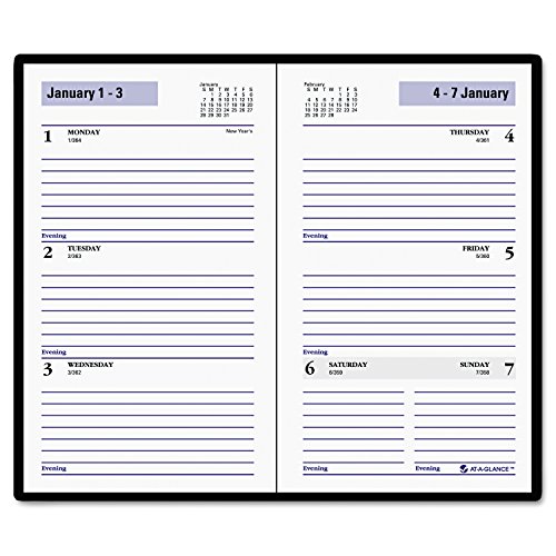 DayMinder SK4800 Weekly Pocket Planner, 3 1/2 x 6 3/16, Black, 2016