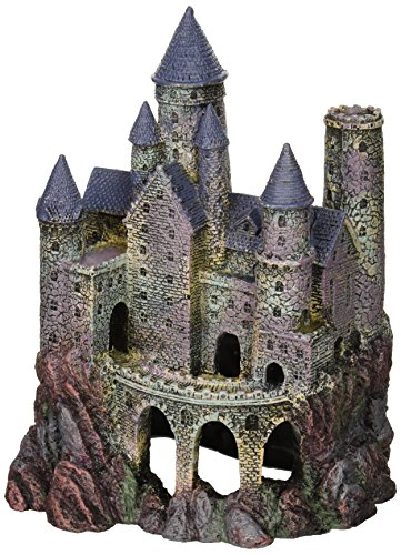 Penn-Plax Age-of-Magic Wizard’s Castle Aquarium Decoration – Safe for Freshwater and Saltwater Fish Tanks – Large