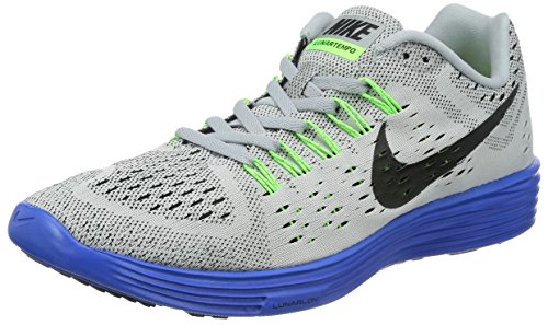 Nike Men's LunarTempo Grey/Royal/Lime/Black Running Shoes - 11 D(M) US