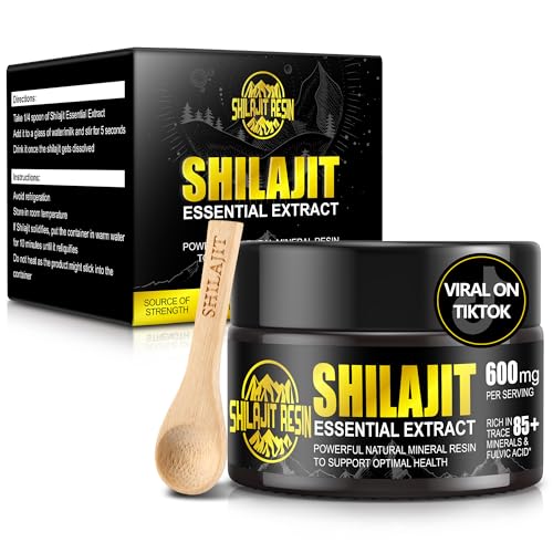 Shilajit Pure Himalayan Organic Shilajit Resin - Gold Grade 100% Shilajit with 85+ Trace Minerals & Fulvic Acid for Focus & Energy, Immunity, 50 Grams