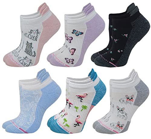 Motion Dr Women's 6pk Compression Low Cut Anklet Socks (9-11, Assorted)