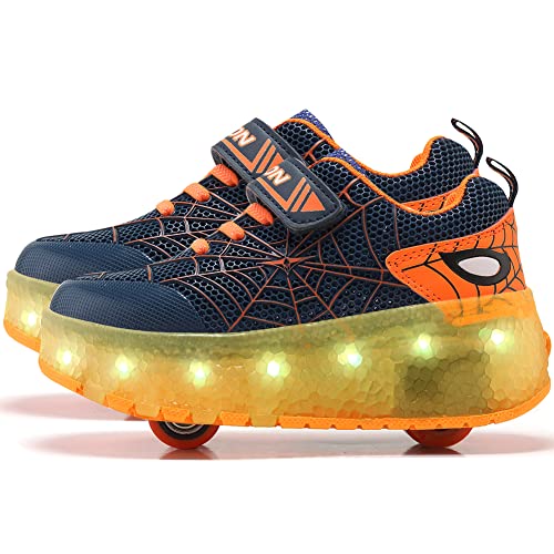 AIkuass Roller Shoes for Girls Boys Flashing LED Light Up Roller Skate Shoes USB Rechargeable Kids Shoes with Wheels Christmas Birthday Gifts