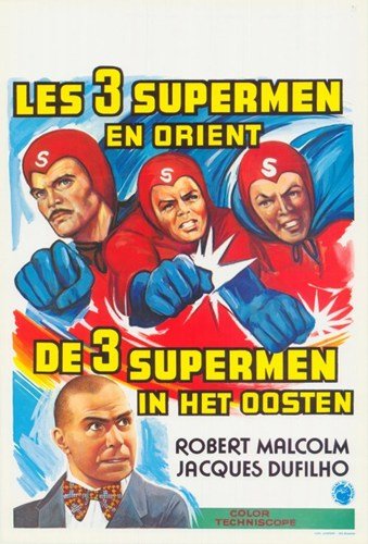 ArtFuzz The Three Fantastic Supermen in The Orient Movie Poster 11 X 17 inch
