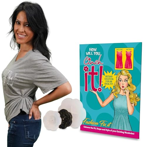 Cinch It! Women’s Clothing Cinch Clips (3-Pack, 2 Small Clips & 1 Big) - Perfect Dress Cinch Clip & Shirt Cincher Clip – Waist Cincher Clip for Slimming Down - Fashion Accessories for Women