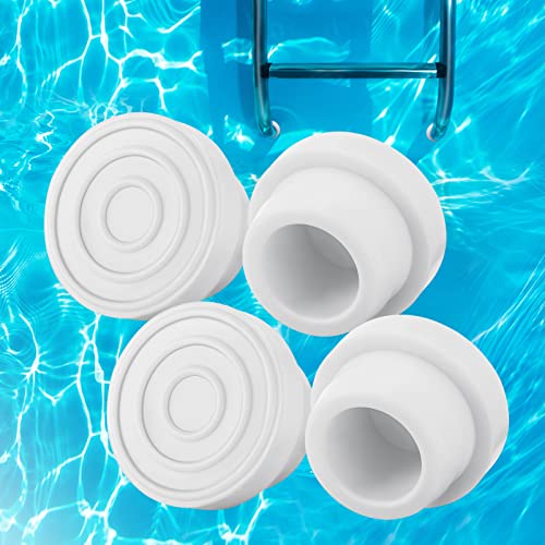 Pool Ladder Bumpers for Inground Pool - 4Packs Inside Plug Caps fit 1.9' Standard Steps Tubing, Rubber Foot Cover Protect Swimming Pool Liner
