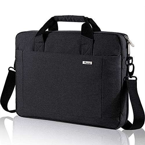 Voova Laptop Bag Case 16 15.6 15 Inch Laptop Briefcase,Expandable Computer Shoulder Messenger Bag Waterproof Carrying Case with Tablet Sleeve for Men Women,Business Office Travel College School,Black