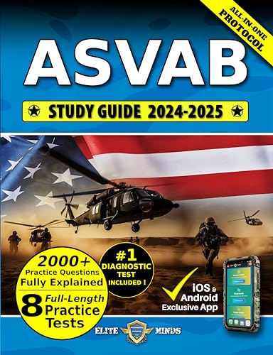 ASVAB Study Guide: 8 Practice Tests, 2000+ Test Questions fully Explained + Insider Tips & Tricks + 150 Flashcards for the Armed Services Vocational Aptitude Battery