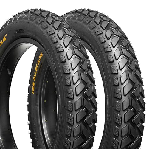 2 Pack HEB ALLSCAPE 20x4in Fat Tire for Ebike MTB, Heavy Duty High-Performance Puncture Resistant E-Bike Mountain Bike Tire, All-Terrain Directional Tread, High-Density Tire for Street & Trail Riding