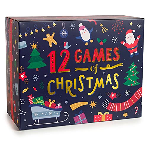 12 Games of Christmas - 12 Hilarious Holiday Games [Family Party Games Pack for Kids, Teens & Adults] - by Beat That! Game