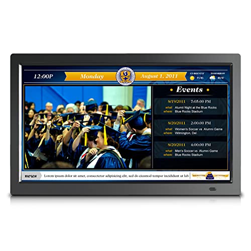 Sungale CPF1909 19' Wall-Hanging Commercial Digital Signage; Promote Company, Product, Service, or Organization with Images, Music, and Videos