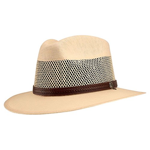 American Hat Makers Fedora Hat – Straw Hats for Men & Women – Trendy Sun Hat Cream
