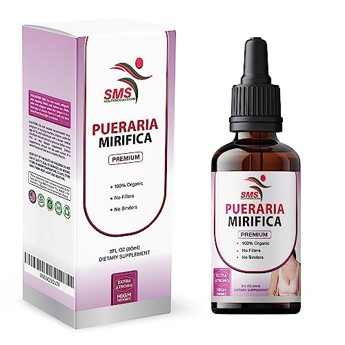 SMSHEALTHPRODUCTS.com Pueraria Mirifica Drops | Premium Grade | Herbal Liquid Extract | Non-GMO, Organic, Vegan, Alcohol Free Tincture | 2 Fl Oz (60ml)