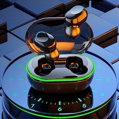 Fufafayo Wireless Earbuds Bluetooth 5.3 in Ear Light-Weight Headphones Built-in Microphone IPX4 Immersive Premium Sound Headset with Charging Case Black, Wireless Earbuds Bluetooth