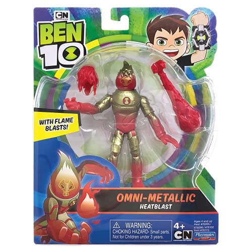Ben 10 BEN66A10 Action Figures Metallic Theme-Heatblast