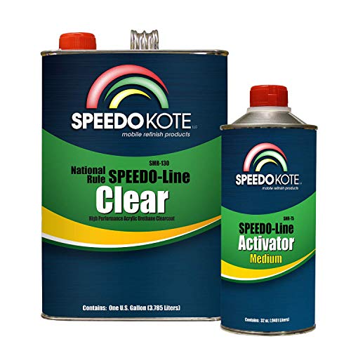 Speedokote SMR-130/75-K-M - Automotive Clear Coat Fast Dry 2K Urethane, 4:1 Gallon Clearcoat Kit w/Medium Act. For California, Delaware, or Maryland, order SS-132.