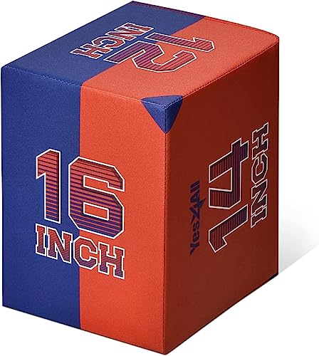 Yes4All 3 in 1 Soft Plyo Box Wooden Core, Foam Plyometric Box for Exercise, Plyometric Training, Available in 4 Sizes