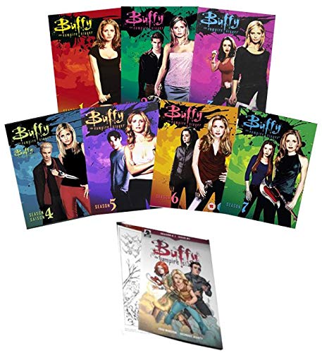 Buffy the Vampire Hunter: The Complete Series DVD Collection - Seasons 1, 2, 3, 4, 5, 6 & 7 with Bonus Comic Book & Adult Coloring Sheets [First, Second, Third, Fourth, Fifth, Sixth and Seventh Season