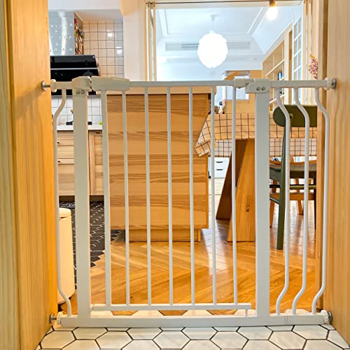 BalanceFrom Easy Walk-Thru Safety Gate for Doorways and Stairways with Auto-Close/Hold-Open Features, Multiple Sizes,White