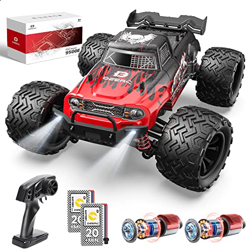 DEERC 9500E 1:16 Scale All Terrain RC Car, 4x4 High Speed 40 KPH RC Truck, 2.4Ghz Remote Control Truck with 2 Batteries, Off-Road Monster Truck for for Adults Kids