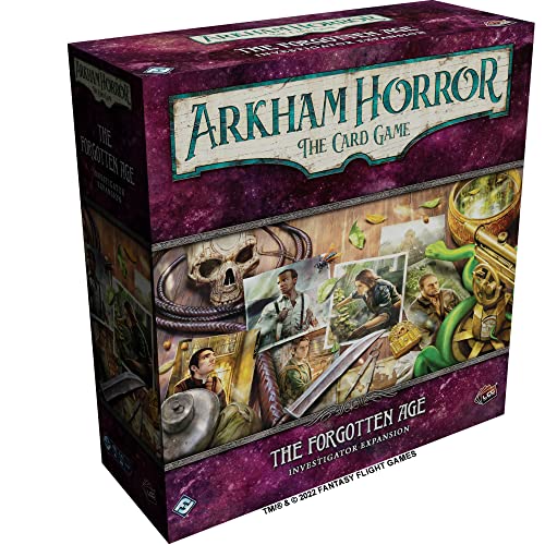 Fantasy Flight Games Arkham Horror The Card Game The Forgotten Age Investigator Expansion - Embark on a Daring Quest! Lovecraftian Cooperative LCG, Ages 14+, 1-4 Players, 1-2 Hour Playtime, Made