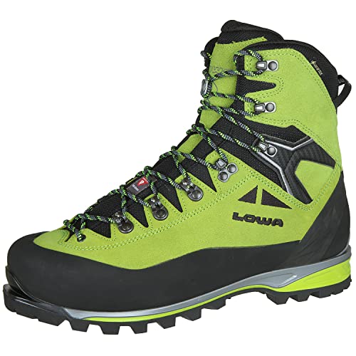 Lowa Mens Alpine Expert II GTX Suede Textile Lime Black Boots 9.5 US