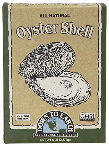 Down To Earth All Natural Fertilizers Organic White Oyster Shell OMRI, 5 lb