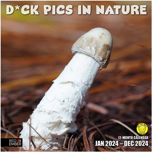 RED EMBER Funny Gag Gift D'ck Pics in Nature 2024 Hangable Monthly Wall Calendar | 12' x 24' Open | Thick & Sturdy Paper | Giftable | Secret Dirty Santa White Elephant Yankee Swap