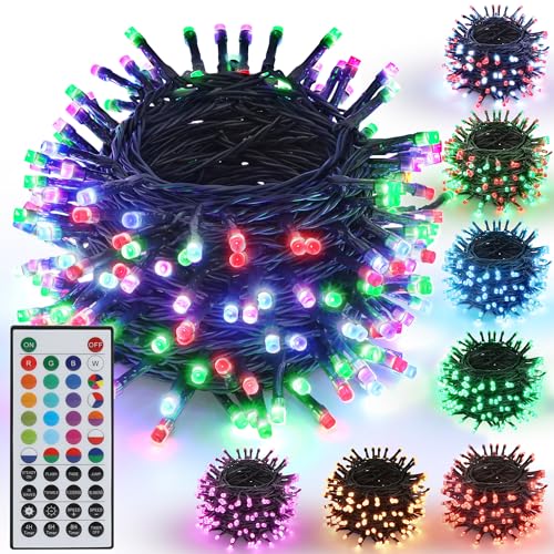 Joomer Color Changing Christmas Lights, 66FT 200 LED RGB String Lights Indoor Outdoor Fairy String Lights for Home, Garden, Party, Christmas Trees Decorations