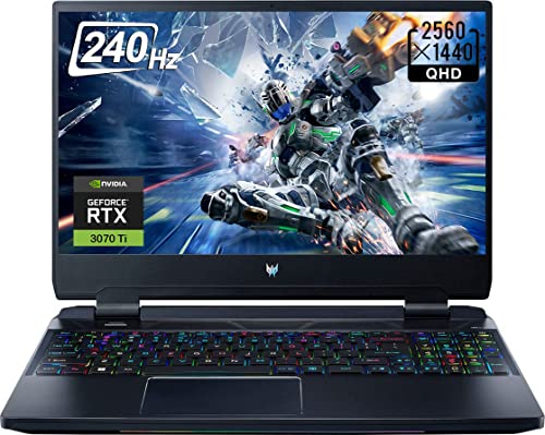 acer 2023 Predator Helios 300 Gaming Laptop, 15.6' 2K QHD 240Hz Display, Intel Core i7-12700H 14-Core, GeForce RTX 3070 Ti, 64GB DDR5, 2TB PCIe SSD, RGB Keyboard, Thunderbolt 4, RJ-45, GM Accessories