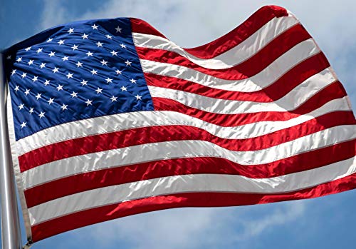 VIPPER American Flag 3x5 FT Outdoor - USA Heavy duty Nylon US Flags with Embroidered Stars, Sewn Stripes and Brass Grommets