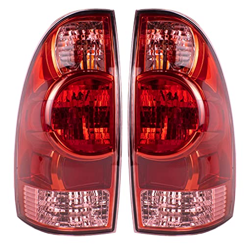 Boine Tail Light Compatible With 2005-2015 Toyota Tacoma Pickup Driver and Passenger Side Rear Brake Lamp Tail Light Bulb and Harness Included