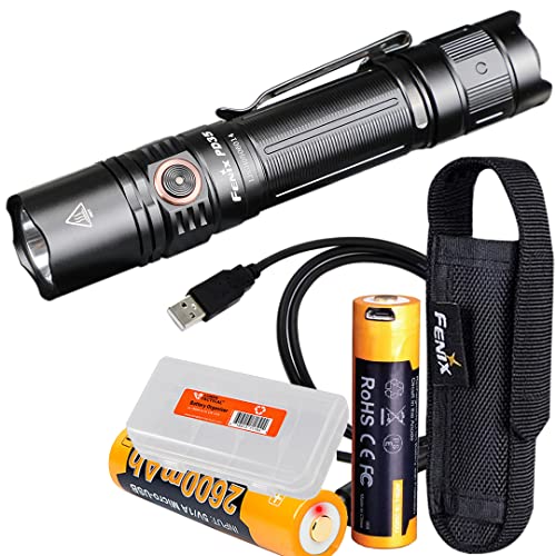 Fenix Bundle PD35 v3.0 1700 Lumen Tactical Flashlight with Two ARB-L18-2600Us and LumenTac Organizer