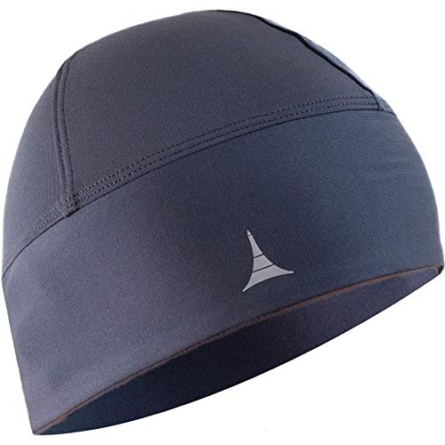 French Fitness Revolution - Skull Cap Helmet Liner Running Beanie - Ultimate Thermal Retention and Performance Moisture Wicking. Fits Under Helmets Gray