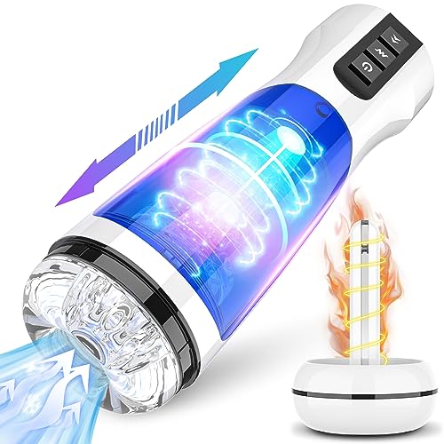 Male Masterburtors Best Seller Tight Suction, Male Masturbators Pocket Puzzy Silicone Toy with 7 Powerful T 7 Powerful V Modes for Penis Stimulation, Electric Pocket Pussy Vagina Men's Hoodies Y-01