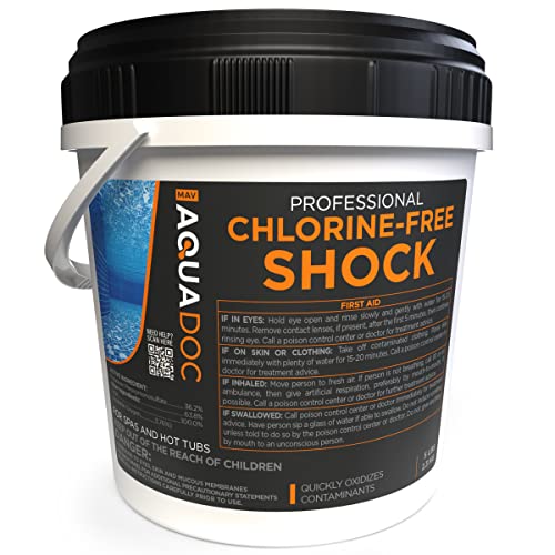 Non-Chlorine Spa Shock for Hot tub - Chlorine Free Hot Tub Shock Treatment & Enhanced Shock to Assist Bromine & Chlorine Shock - Suitable Chlorine Free Shock Oxidizer - Aquadoc - 5lbs
