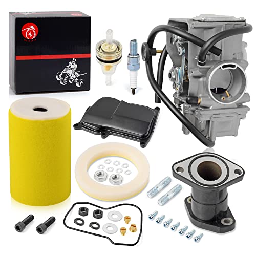 Carburetor Carb and Air Filter Foam Intake Manifold For YAMAHA 1987-1998 Big Bear 350 1987-1995 Moto 4 YFM350ER 1996-1998 Kodiak 400