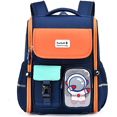 AO ALI VICTORY Kids Backpack for Boys Elementary School Bags Large Toddler Kindergarten Preschool Bookbags Space Backpacks (Orange)