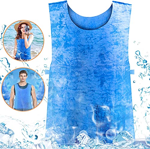 HUOFU Ice Cooling Vest for Men Women - Water Evaporative Cool Shirt for MS Patient Outdoor Sport Working Hot Summer Weather High Temperature Protective Clothes