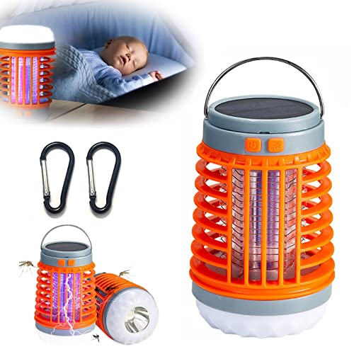 Electrizap, Buzz Blast Pro Mosquito Zapper, Buzzbug Mosquito Zapper for Outdoor and Indoor, Solar and USB Charging (Orange)