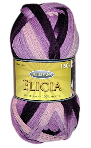 Sullivans Elicia Ruffle Yarn-Grapevine