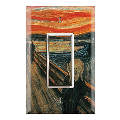 Graphics Wallplates - The Scream by Edvard Munch - Single Rocker/GFCI Outlet Wall Plate Cover