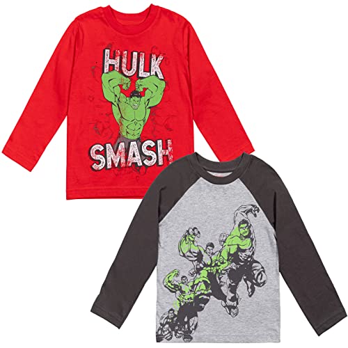 Marvel Avengers Hulk Toddler Boys 2 Pack Long Sleeve Graphic T-Shirt 5T