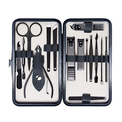 FIXBODY Manicure Pedicure Set - Nail Clippers Toenail Clippers Kit Includes Cuticle Remover, Stocking Stuffers for Men and Women, Thanksgiving & Christmas & Halloween, Birthday Gifts for Him & Her