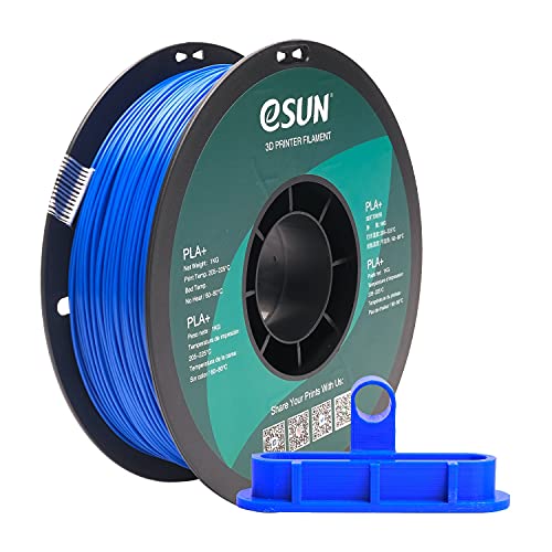 eSUN PLA+ Filament 1.75mm, 3D Printer Filament PLA Plus, Dimensional Accuracy +/- 0.03mm, 1KG Spool (2.2 LBS) 3D Printing Filament for 3D Printers, Blue