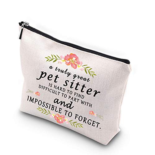 WCGXKO Pet Sitter Gift Pet Sitter Appreciation Gift Going Away Gift Zipper Pouch Cosmetics Bag For Dog Sitter (great pet sitter)