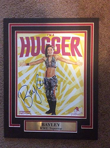 WWE Bayley I’m A Hugger 11x14 Matted WITH Namplate PHOTO AUTOGRAPH