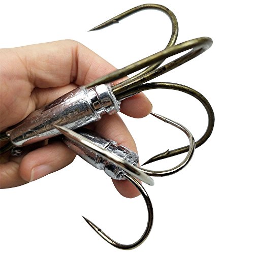 Snagging Hooks Snagging Weighted Treble Hooks 2pcs/Pack Fishing Hooks 5 Sizes 0.7oz 1.1oz 1.6oz 2.1oz 2.8oz