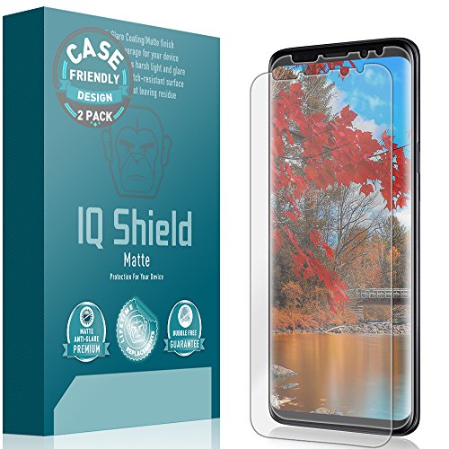 IQShield Matte Screen Protector Compatible with Galaxy S9 (Case Friendly)(2-Pack) Anti-Glare Anti-Bubble TPU Film