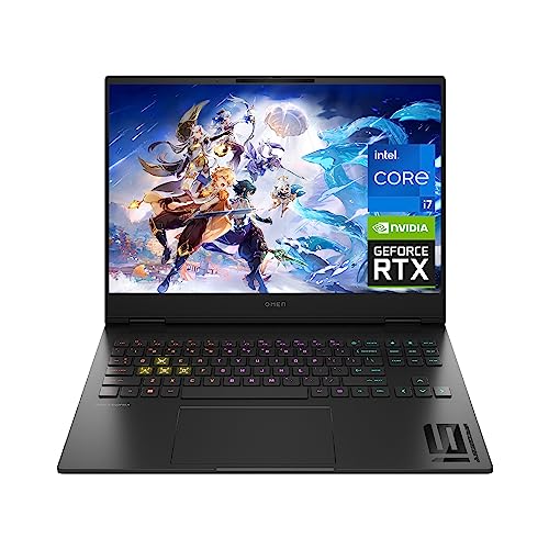 HP OMEN Transcend 16.1' Gaming Laptop PC, NVIDIA GeForce RTX 4060, Intel i7-13700HX, Refined 1080p IPS, HD Webcam (16-u0010nr).,Black